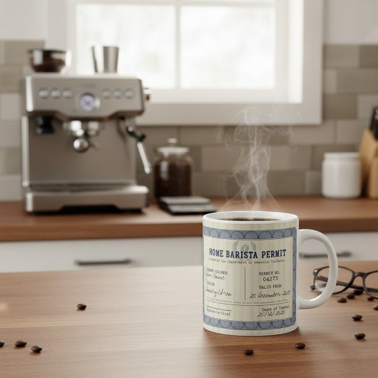 Home Barista Permit – Aanpasbare koffie Mok