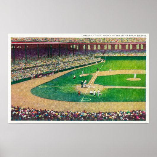 Home Base Bleachers Uitzicht Comiskey Park Poster (Voorkant)