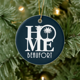 HOME Beaufort SC Keramisch Ornament