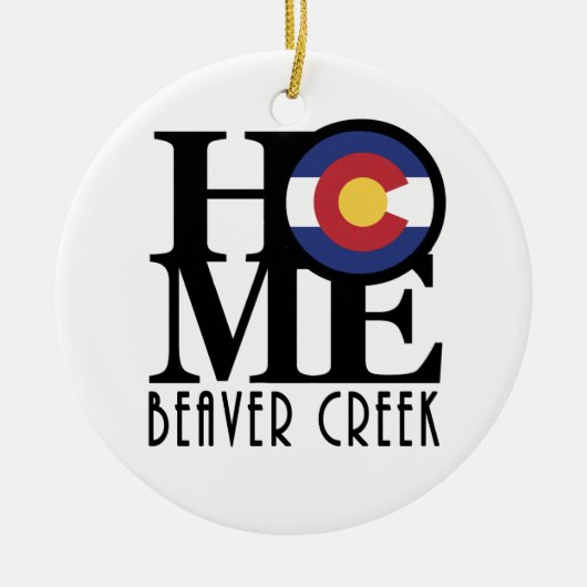 HOME Beaver Creek CO Keramisch Ornament (Voorkant)