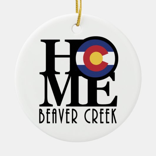 HOME Beaver Creek Keramisch Ornament (Voorkant)