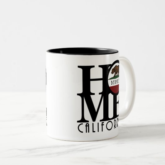 HOME Berkeley California 11oz Tweekleurige Koffiemok (Voorkant rechts)