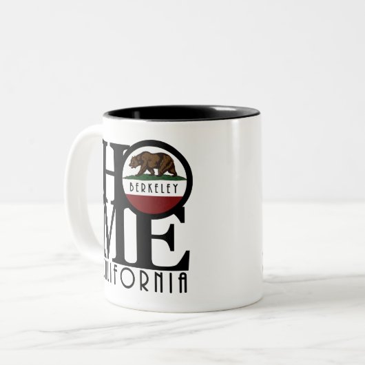HOME Berkeley California 11oz Tweekleurige Koffiemok (Voorkant links)