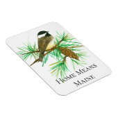 Home betekent Maine Chickadee Vogel Tassel Pinecon Magneet (Rechterzijde)