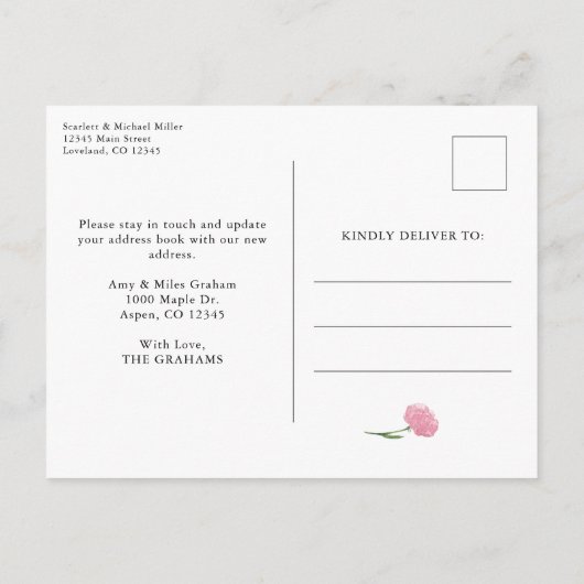 Home-beweging Aankondigingskaart (Achterkant)