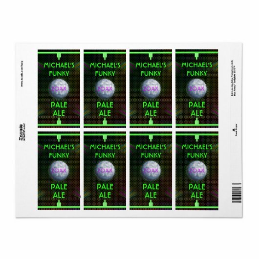  Home Bierbrouwer 70's Disco Ball Etiket (Full Sheet)