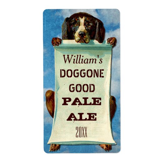 Home Bierbrouwer: Hond Etiket (Voorkant)