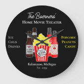 Home Bioscoop Bier Soda Wandklok (Voorkant)