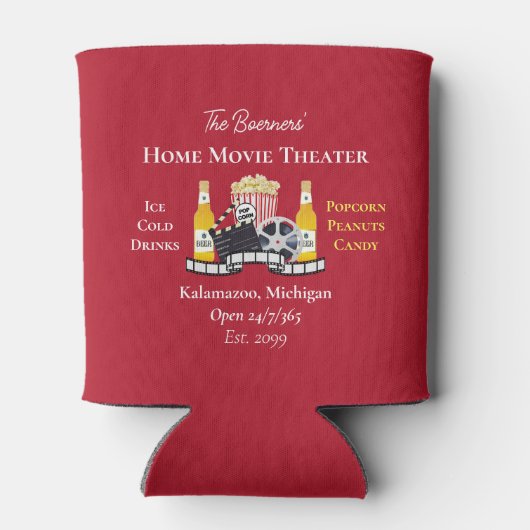 Home Bioscoop Popcorn Klapperboard Film Blikjeskoeler (Achterkant)