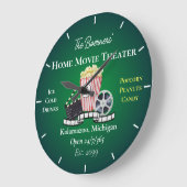 Home Bioscoop Popcorn Klapperboard Film Ronde Grote Klok (Hoek)