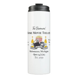 Home Bioscoop Popcorn Klapperboard Film Thermosbeker