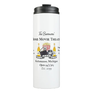 Home Bioscoop Popcorn Klapperboard Film Thermosbeker