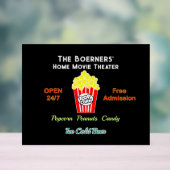 Home Bioscoop Popcorn Koud Bier Acryl Sign Bord (Neutraal)
