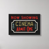 Home Bioscoop Ticket Bioscoop Kunstbord Canvas Afdruk (Voorkant)