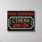 Home Bioscoop Ticket Bioscoop Kunstbord Canvas Afdruk (Voorkant)