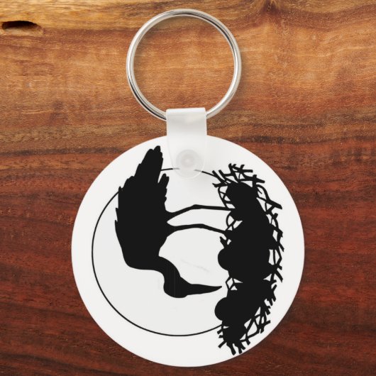 Home Birth Stork Sleutelhanger (Voorkant)