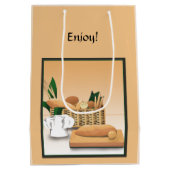 Home Bked Bread Bakery Gift Bag Medium Cadeauzakje (Achterkant)