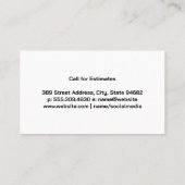 Home Blauwe Prints | Commerciële bouw Visitekaartje (Achterkant)