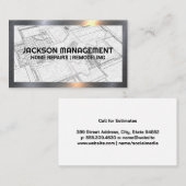 Home Blauwe Prints | Commerciële bouw Visitekaartje (Voorkant / Achterkant)