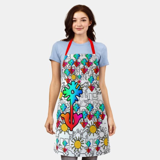 Home Bloemen Zonneschijn Schort (Gedragen)