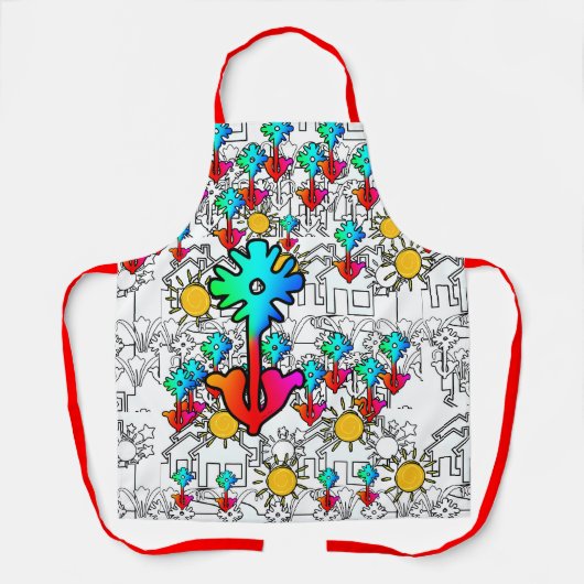 Home Bloemen Zonneschijn Schort (Voorkant)