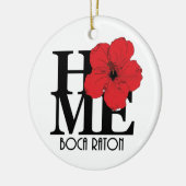 HOME Boca Raton Red Hibiscus Keramisch Ornament (Links)