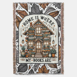 Home Boeken Blanket | Gezellige boekenwurm gooien  Deken