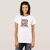 HOME - Bold Letters & Texas Shape Aggie Maroon T-shirt (Voorkant volledig)