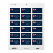Home Bord Baseball Wedding Labels 03-Blue (Full Sheet)