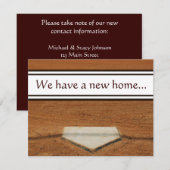 Home Bord We hebben adrescontactkaarten verplaatst Aankondiging (Voorkant / Achterkant)