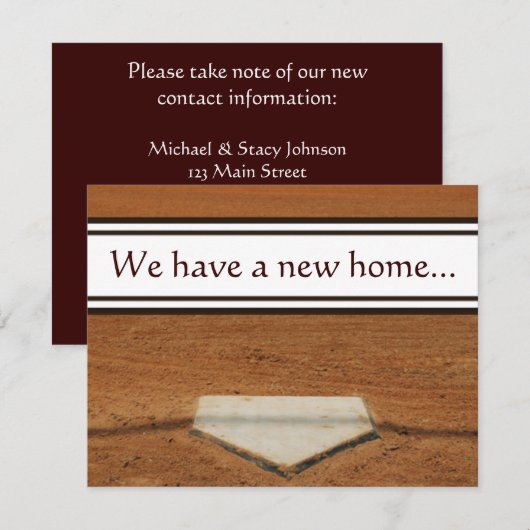 Home Bord We hebben adrescontactkaarten verplaatst Aankondiging (Voorkant / Achterkant)