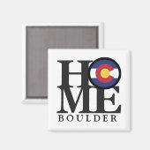 HOME Boulder Colorado 4x4" Magnet (Voorkant / Achterkant)
