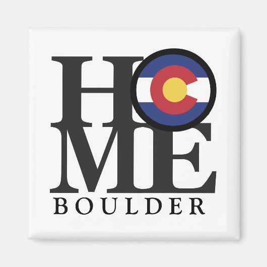 HOME Boulder Colorado 4x4" Magnet (Voorkant)