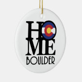 HOME Boulder Colorado Keramisch Ornament (Rechts)