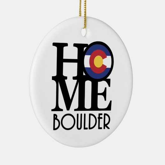 HOME Boulder Colorado Keramisch Ornament (Rechts)
