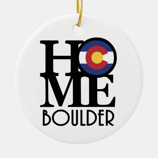 HOME Boulder Colorado Keramisch Ornament (Voorkant)