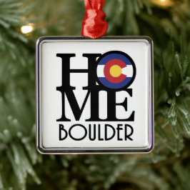 HOME Boulder Colorado Metalen Ornament