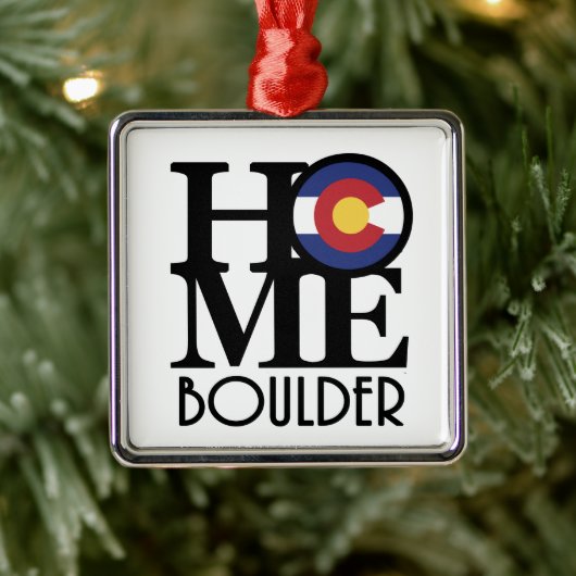 HOME Boulder Colorado Metalen Ornament (Boom)