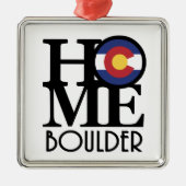 HOME Boulder Colorado Metalen Ornament (Voorkant)