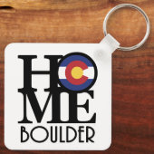 HOME Boulder Colorado Sleutelhanger (Achterkant)