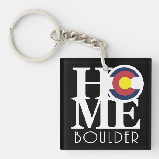 HOME Boulder Colorado Sleutelhanger (Voorkant)