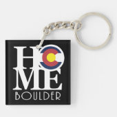 HOME Boulder Colorado Sleutelhanger (Achterkant)