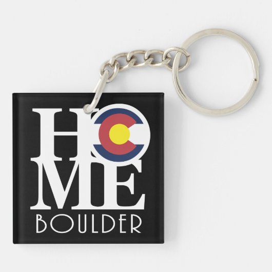 HOME Boulder Colorado Sleutelhanger (Achterkant)