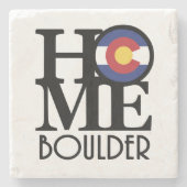 HOME Boulder Colorado Stenen Onderzetter (Voorkant)