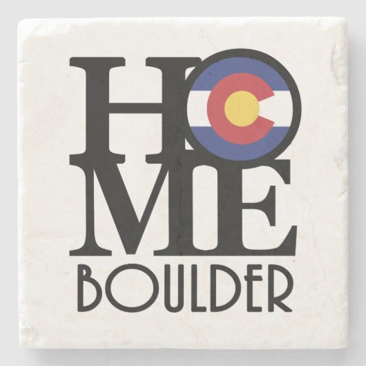 HOME Boulder Colorado Stenen Onderzetter (Voorkant)