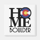 HOME Boulder Colorado Stone Magneet (Voorkant)