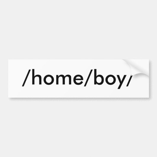 /home/boy/ bumpersticker (Voorkant)