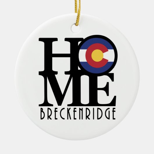 HOME Breckenridge CO Keramisch Ornament (Voorkant)