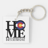 HOME Breckenridge Colorado Sleutelhanger (Achterkant)