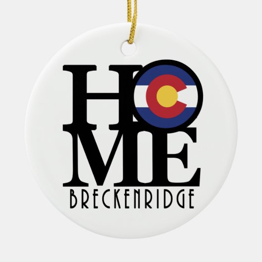 HOME Breckenridge Keramisch Ornament (Voorkant)